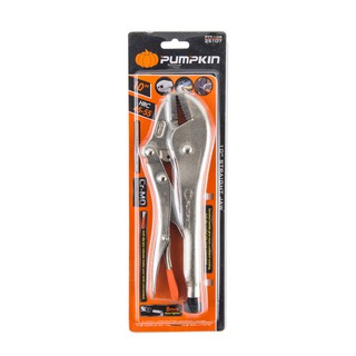 คีมล็อคปากตรง+หัวขันน๊อต พัมคิน Cr-Mo PTT-10R Straight Jaw Locking Pliers + Nut Pumpkin Cr-Mo PTT-10R