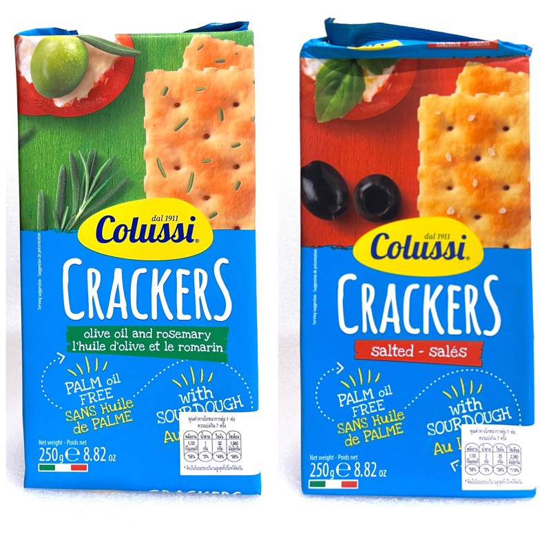 🇮🇹Olive Oil and Rosemary / Salted Crackers Colussi โอลีฟออยแอนด์โรสแมรี่ / รสเค็ม แครกเกอร์ 250g