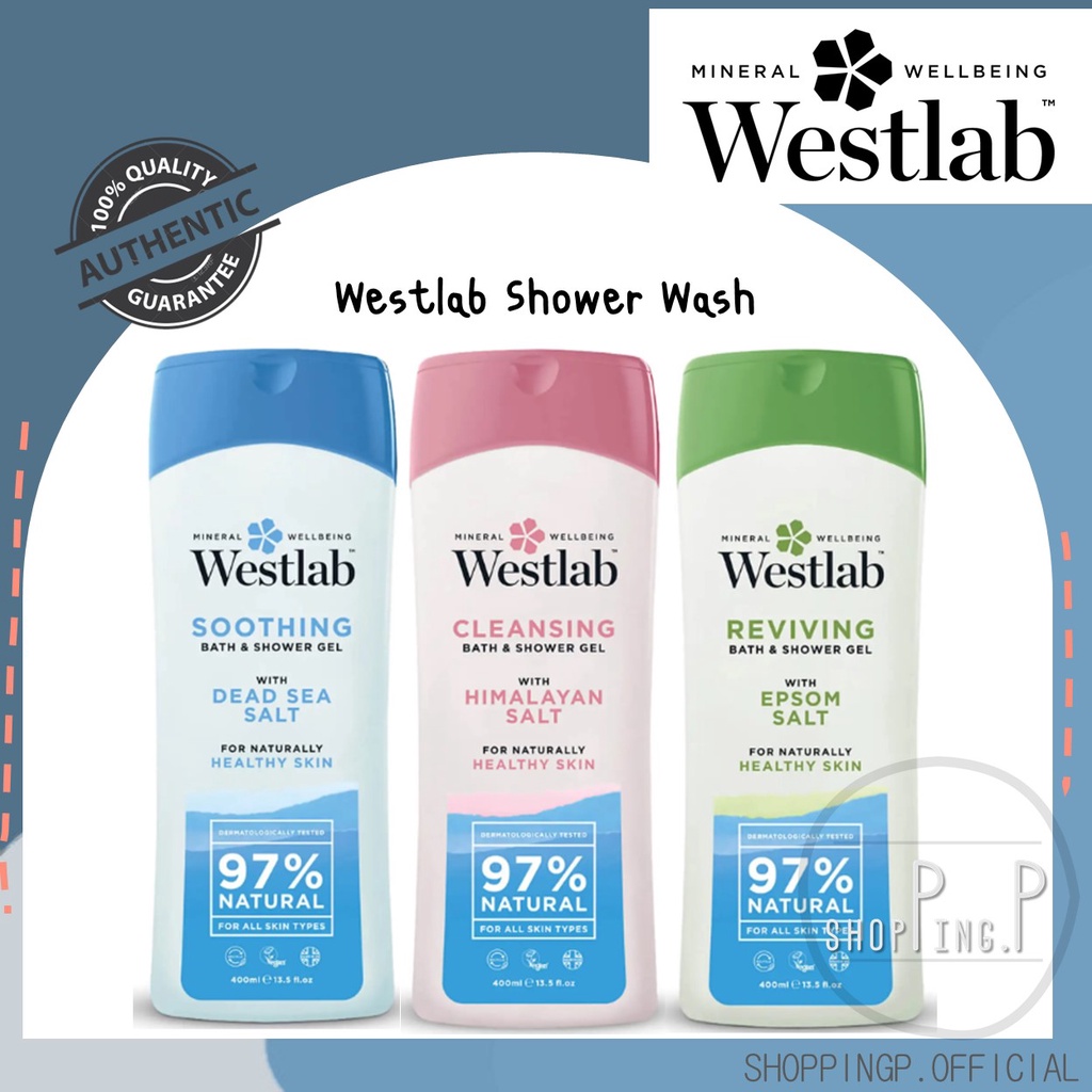 ✳️[แท้ 100%/พร้อมส่ง]✳️ Westlab Soothing Shower Wash with Pure Dead Sea Salt Minerals 400ml