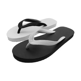 Black&White Flip Flops รองเท้าแตะสีขาวดำ สลับสีพื้นและหู