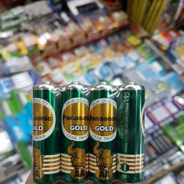ถ่าน Pana sonic AA เขียวทอง 1.5V จำนวน 4 ก้อน ของใหม่ ของแท้บริษัท