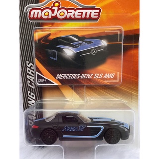 Majorette Mercedes Benz SLS AMG - Area 27 - Matte Black Color /Wheels D5SB /scale 1/59 (3 inches) Package with Card