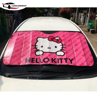 ฟิล์มกันแดด กัน UV หน้ารถยนต์ กระจกหน้า กันแดด ลดความร้อน ลาย เฮลโหล คิตตี้ Hello Kitty