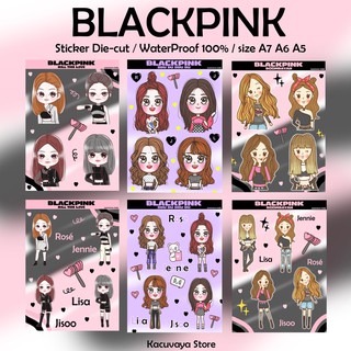 สติกเกอร์ BLACKPINK ไดคัท PVC กันน้ำ 100% 🖤💗