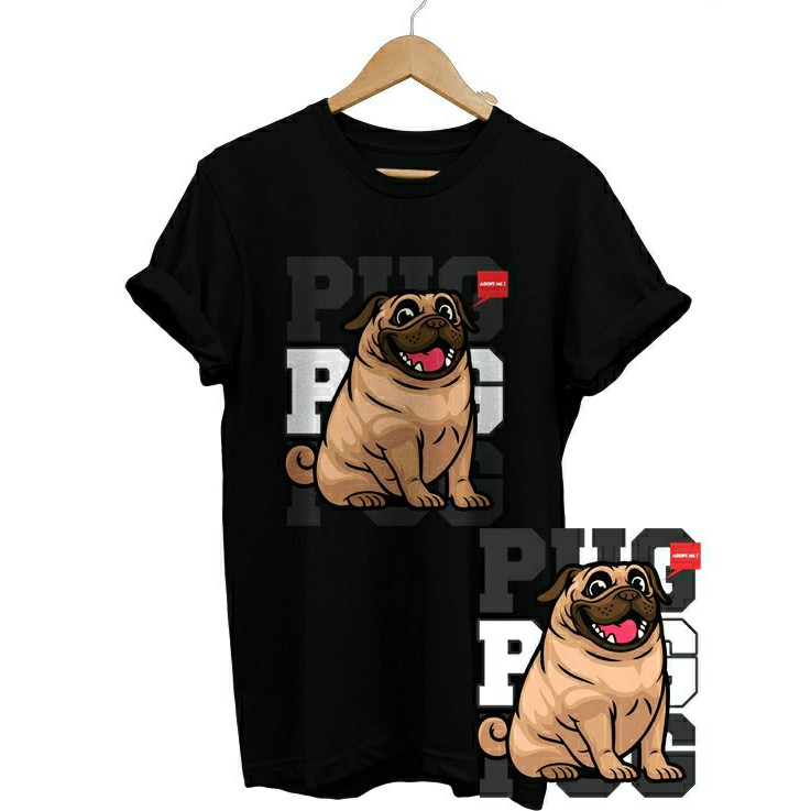 PUG COMBED 30S DOG TSHIRT