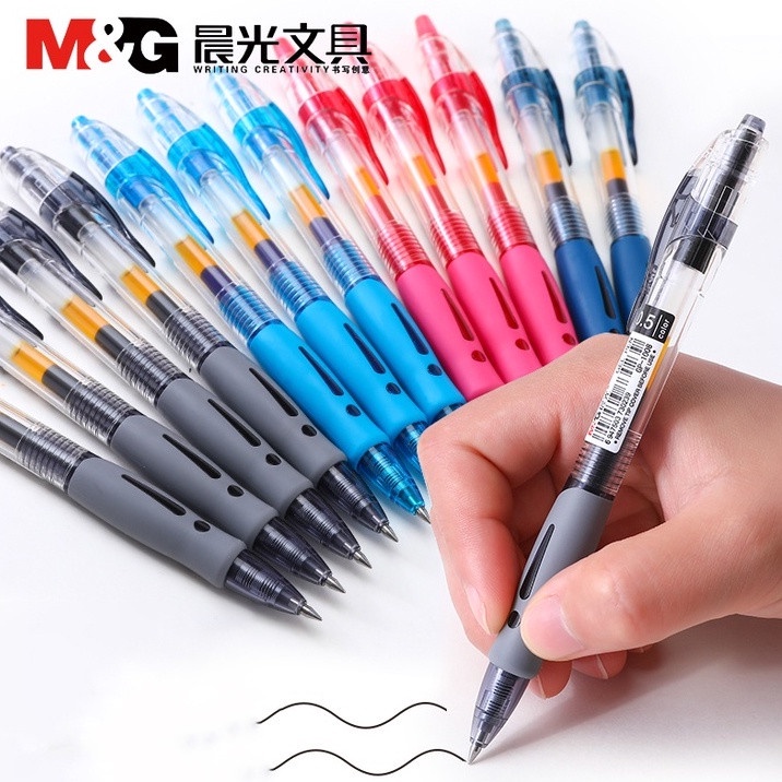 M &G GP1008 ปากกาเจล 0.5 มม.ปากกาลายเซ ็ นสีดําสีฟ ้ าสีแดงหมึกอุปกรณ ์ สํานักงาน