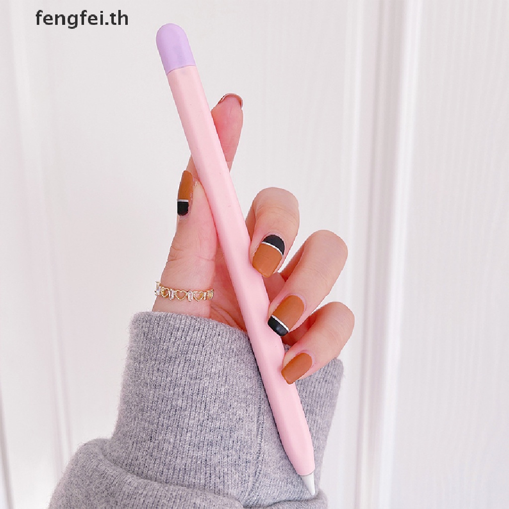 Fengfei เคสดินสอ ซิลิโคนนิ่ม ป้องกันการลื่นไถล ป้องกันการสูญหาย สําหรับ Apple Pencil รุ่นที่ 2