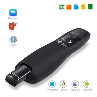2.4GHz USB R400 Wireless PPT รีโมทคอนโทรลแบบพกพา Handheld Presenter รีโมทคอนโทรลปากกาเลเซอร์สีแดงสำหรับ PowerPoint Z2