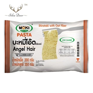 MOKI บะหมี่โอ๊ตไฟเบอร์ผสมบุก 200 กรัม (FK0154) คีโต เจ คลีน เส้นบุก ก๋วยเตี๋ยว keto Oat Fiber Angel Hair with Konjac