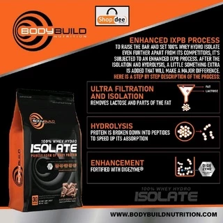 Bodybuild Nutrition Whey Protein Hydrolyzed 100% Whey Isolate - เวย์โปรตีน เวย์ ไฮโดรไอโซเลท สูตรลีน