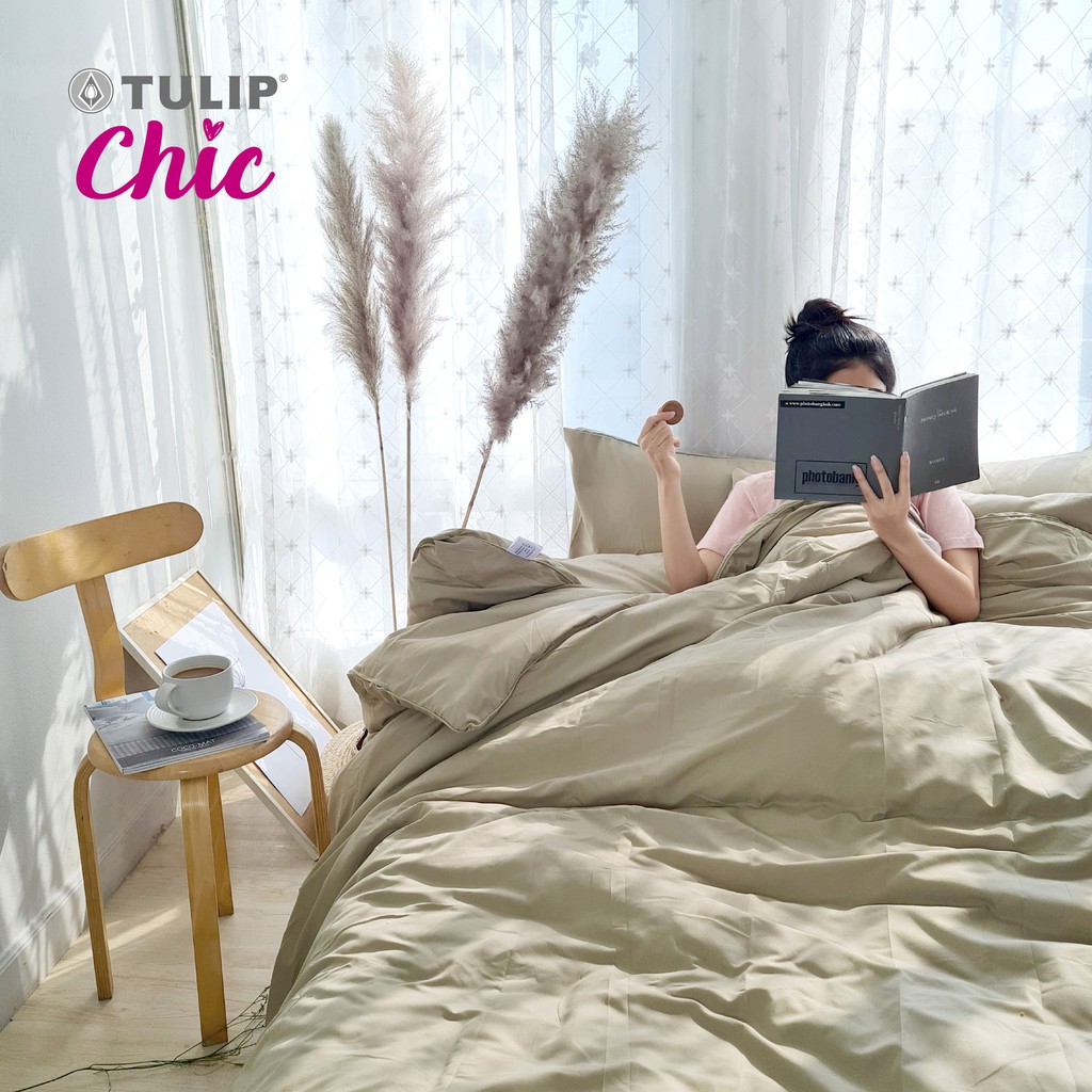 TULIP CHIC สีพื้น CHIC07 ชุดเครื่องนอน ผ้าปูที่นอน ผ้าห่มนวม สัมผัสนุ่มสบาย สไตล์มินิมอล