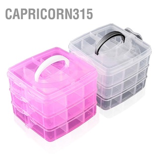 Capricorn315 3 Layers Portable Plastic Storage Box Makeup Organizer Jewelry Holder Cosmetic Container