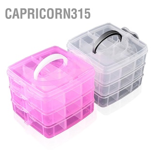Capricorn315 3 Layers Portable Plastic Storage Box Makeup Organizer Jewelry Holder Cosmetic Container