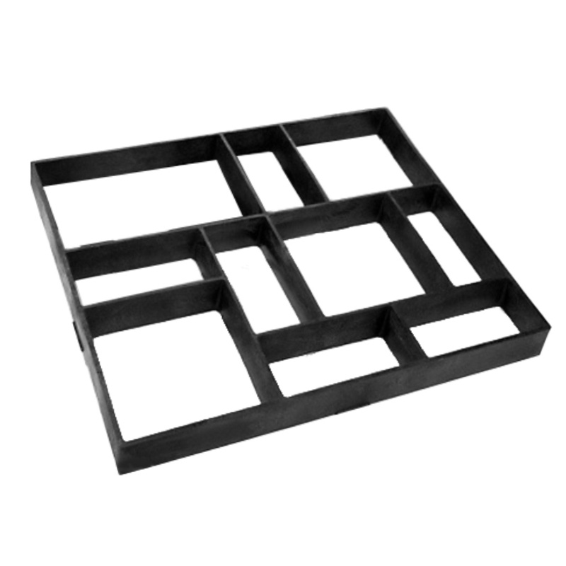 KIIK Garden DIY พลาสติกขับรถ Way Paving Mould Step Stone Maker แม่พิมพ์ซีเมนต์ 10Grids