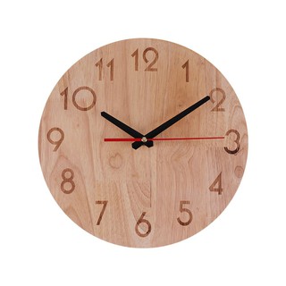 clock WALL CLOCK WOOD ARABIC 12 " BR HLS Home decoration Home &amp; Furniture นาฬิกา นาฬิกาแขวนไม้ HOME LIVING STYLE ARABIC