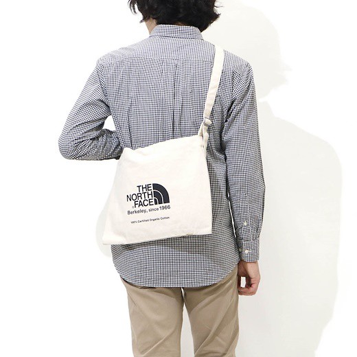 กระเป๋าผ้าสะพายข้าง The North Face Organic Cotton Musette Bag รุ่นพิเศษจากญี่ปุ่น ของใหม่ ของแท้ พร้อมส่ง กระเป๋าผ้าดิบ