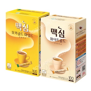 [พร้อมส่ง] 100 ซอง กาแฟเกาหลีสำเร็จรูป Korea maxim mocha gold / white gold