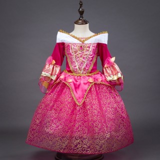 &lt; ส่งฟรี/พร้อมส่ง &gt; ชุดเจ้าหญิง ชุดเด็ก Princess Dress รุ่น Sleeping Beauty (Pink)