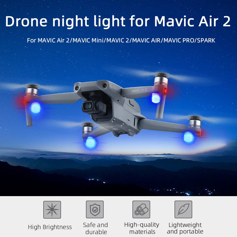Kit De Lampes LED Pour Drone DJI Mavic - Pour Vol De Nuit, Signalisation, Mavic Air 2, Mini, Mavic 2 Pro
