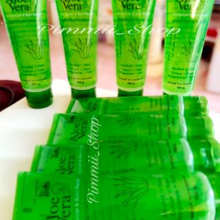 เจลว่านหางจระเข้ 100% Aloe Vera gel บริสุทธิ์ ไม่มีน้ำหอม ให้ความชุ่มชื้น บำรุงผิว ฟื้นฟูผิว อะโลเวร่า 100กรัม