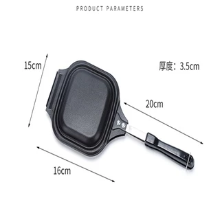 กระทะทำแซนวิช แคมป์ปิ้ง อบแซนวิช ปิ้งขนมปัง กระทะอะลูมิเนียม 2ด้าน sandwich pan รุ่นA1 แบบมีลาย