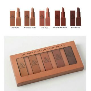 3CE MOOD RECIPE LIP COLOR MINI KIT (limited edition)