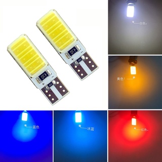 หลอดไฟ LED T10 COB W5W 3W สีขาว สีแดง สีเหลือง สําหรับติดป้ายทะเบียนรถยนต์ 1 ชิ้น