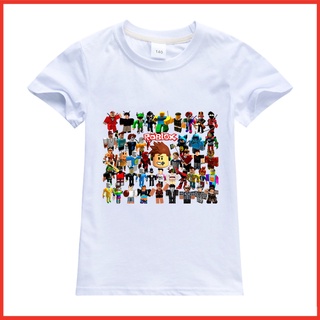 เสื้อยืดแขนสั้นลําลอง พิมพ์ลายการ์ตูน Roblox แฟชั่นฤดูร้อน สไตล์สปอร์ต สําหรับเด็กผู้ชาย และเด็กผู้หญิง