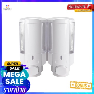 ที่กดสบู่ 2 ช่อง MOYA SD-828A สีขาว-ใสSOAP DISPENSER MOYA SD-828A 2-CHAMBER WHITE-CLEAR