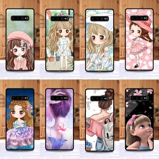 เคส Samsung S10 plus ลายการ์ตูนผู้หญิง ขอบนิ่มหลังแข็ง เคสมือถือ เคสโทรศัพท์ Case เคส TPUขอบนิ่มหลังแข็งไม่ขูดตัวเครื่อง