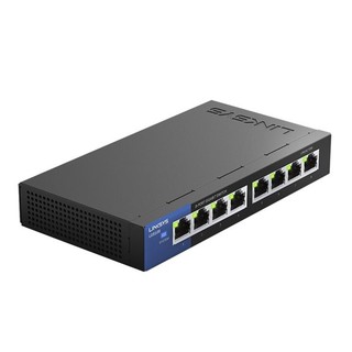 Linksys LGS108 Switch 8-Port Gigabit Ethernet Unmanaged, 16 Gbps Bandwidth, Metal Enclosure