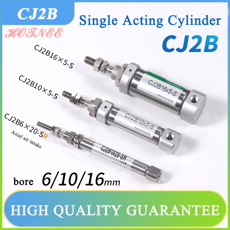 กระบอกลมนิวเมติก CDJ2B ขนาดเล็ก 6 มม. 10 มม. 16 มม. คุณภาพสูง CJ2B6 10 16-5*10X15X20X25-SR
