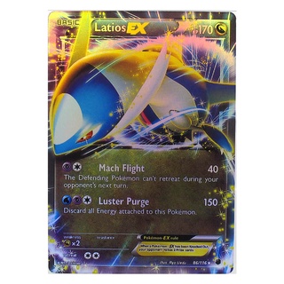 Latios EX 86/116 ลาทีออส Pokemon Matt Card ภาษาอังกฤษ