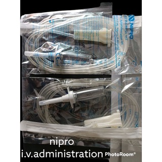 Nipro i.v.administration set สายให้น้ำเกลือ,I V SET 20Drop.1ml/(ติดเข็ม)