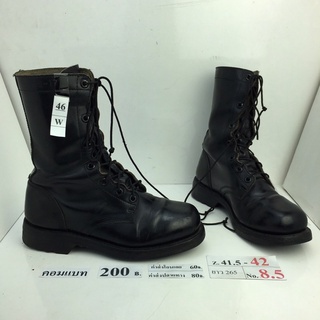 รองเท้าคอมแบท Combat shoes หนังสีดำ สภาพดี ทรงสวย มือสอง คัดเกรด ของนอก