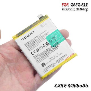 แบตเตอรี่ เดิม Oppo R15 BLP663 3450mAh รับประกัน 3 เดือน