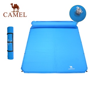 Camel เสื่อปิกนิก ผ้าโพกหัว เต็นท์นอน แบบเป่าลมอัตโนมัติ กันความชื้น สําหรับกลางแจ้ง