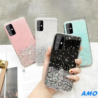 เคสโทรศัพท์มือถือลายกลิตเตอร์สําหรับ Realme C17 C15 C12 C11X7 7 I 6 Pro