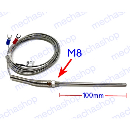 เทอร์โมคัปเปิล สายเครื่องวัดอุณหภูมิ 1250 องศา 3เมตร Probe K type 50&100mm Sensors High Temperature ราคา ถูกที่สุด ดีลบีเคเค แกลเลอรีภาพที่ 2