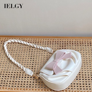 IELGY Ladies Korean Style Cute Bow Versatile Crossbody Small Round Bag