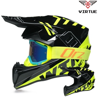 หมวกกันน็อคแบบเต็มใบหน้าสําหรับรถจักรยานยนต์รถ Atv Dirt Bike Capacete