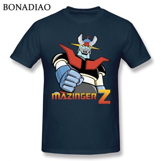 เสื้อยืดคอกลม แขนสั้น ผ้าฝ้าย 100% พิมพ์ลายหุ่นยนต์ Mazinger Z สําหรับผู้ชาย และผู้หญิงSize S-5XL