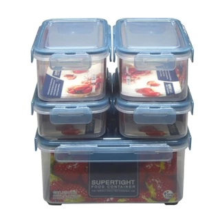 โลตัส ชุดกล่องอาหารรวมฝา 10 ชิ้น (คละสี) LOTUSS FOOD SAVER SET WITH COVER 10 PCS. (MIXED COLORS)