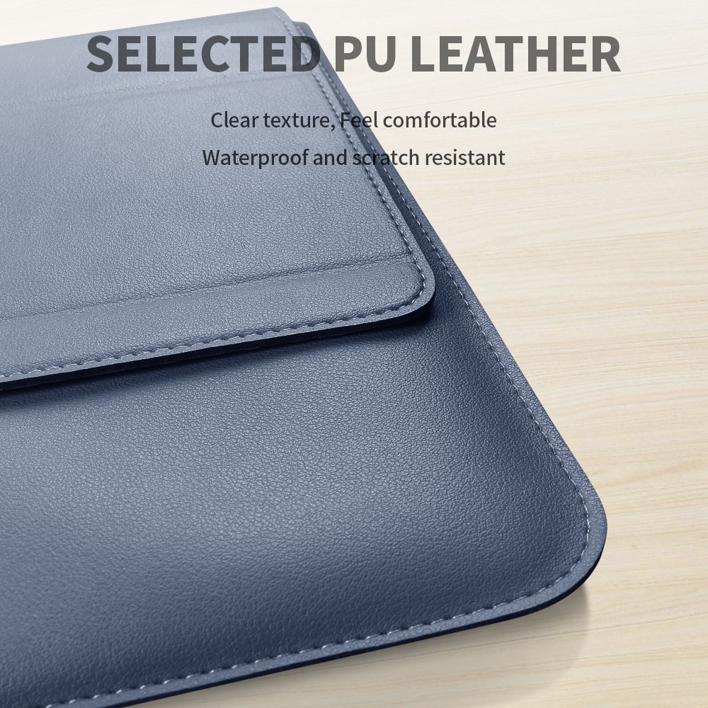4 in 1 กระเป๋าใส่แล็ปท็อป หนังนิ่ม พับได้ พร้อมขาตั้ง สําหรับ Macbook air pro 11 12 13 14 15 16 นิ้ว