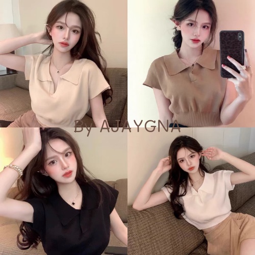 AJAYGNA1991 CFM เสื้อครอป ครอปสีพื้น นิมิมอล ครอปคอปก ครอปเสื้อเชิ๊ต ครอปจั้มเอว ครอปสุดเท่ ครอปน่าร