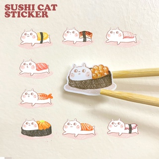 Sushi Cat Breeds 🐱🍣 สติกเกอร์น้องแมวซูชิ น้องแมว น่ารัก sushi sticker สติกเกอร์น่ารัก พร้อมส่ง ตกแต่งสมุด 🧸 ไดคัท