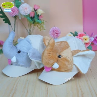 หมวกแก๊ปรูปหน้าสัตว์ สำหรับเด็ก 3ขวบขึ้นไป ผู้ใหญ่ก็ใส่ได้ 50-57 ซม.