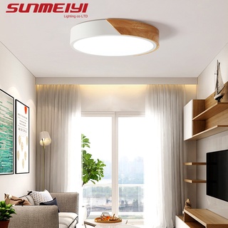 Sunmeiyi โคมไฟ LED ติดเพดานสไตล์นอร์ดิกสําหรับห้องนอนห้องครัวพร้อมรีโมทควบคุม