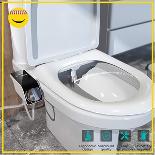 LUXURY BIDET แท่นฉีดชำระชักโครก อัตโนมัติ แบบใช้แรงดันน้ำ  ติดตั้งง่ายไม่ใช้ไฟฟ้า ทรงเหลี่ยมสีดำ