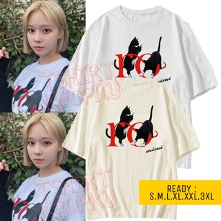 เสื้อยืด พิมพ์ลาย kim min jeong aespa R.O cat mimi สไตล์เกาหลี